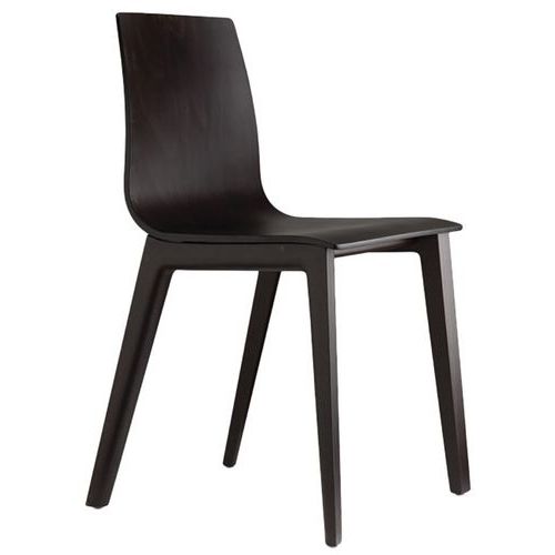 Lot De 2 Chaises Smilla Bois 4 Pieds - Hêtre Wengué