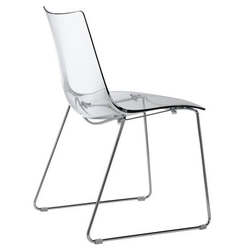 Lot De 2 Chaises Zebra Antichoc Pied Luge - Transparent