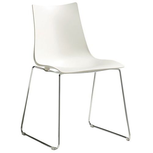 Lot De 2 Chaises Zebra Lin - Pied Luge Chromé