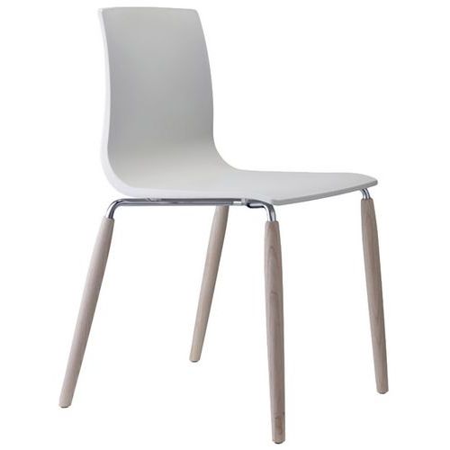 Chaises Technopolymère Alice 4p Bois - Lin/hêtre Blanchi