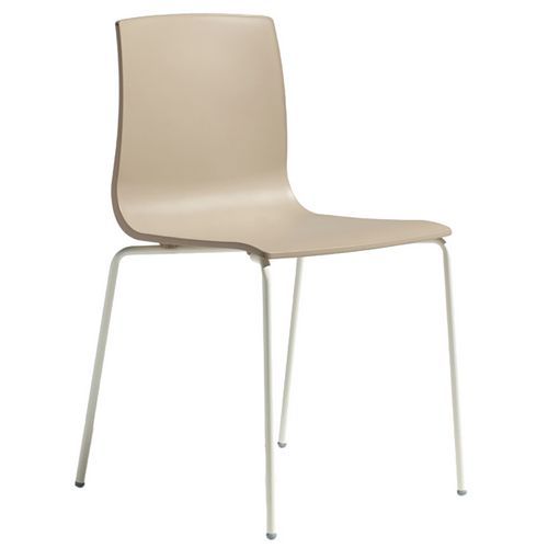 Lot De 4 Chaises Alice 4 Pieds Taupe - Peint Lin