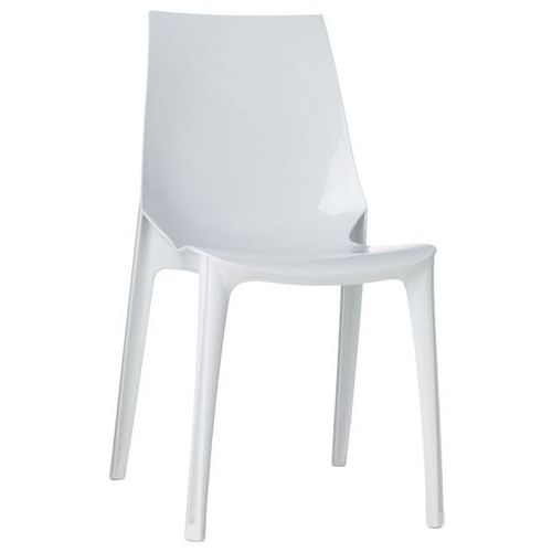 Lot De 4 Chaises Vanity 4 Pieds - Blanc Brillant