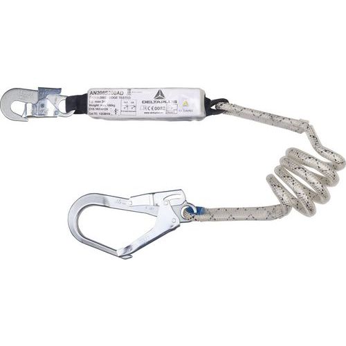 Antichute absorbeur d'énergie corde 2m avec gaine + 1 am010 + 1 am022 Antichute absorbeur d'énergie corde 2m avec gaine + 1 am010 + 1 am022