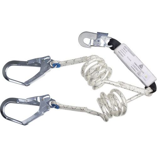 Antichute absorbeur d'énergie double corde 2 m avec gaine + 1 am010 + 2 am022 Antichute absorbeur d'énergie double corde 2 m avec gaine + 1 am010 + 2 am022