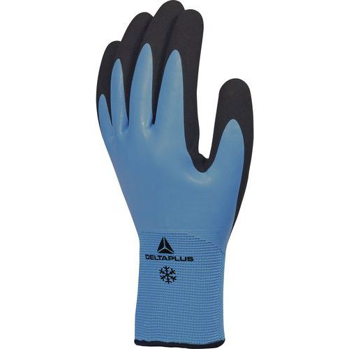 Delta Plus - Gants Thrym Cavalier Bleu Taille 8 - Polyamide Enduit Latex - Protection Froid CE