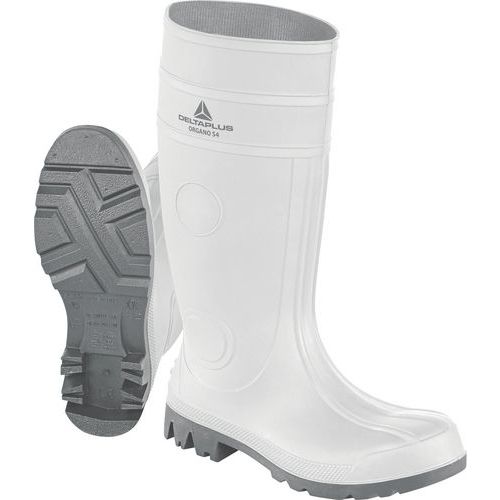Delta Plus - Bottes de sécurité PVC Organo S4 Blanc - Pointure 46 - Norme EN 20345 S4 SRA - Protection Métallique