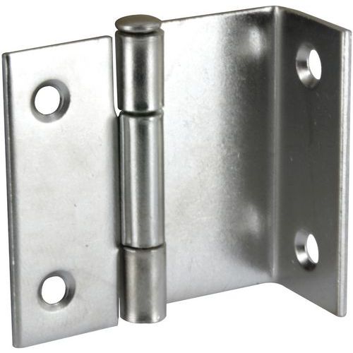 Cime - Charnière à lame coudée 40x19mm - Acier nickelé - Lot de 2 - Recyclable