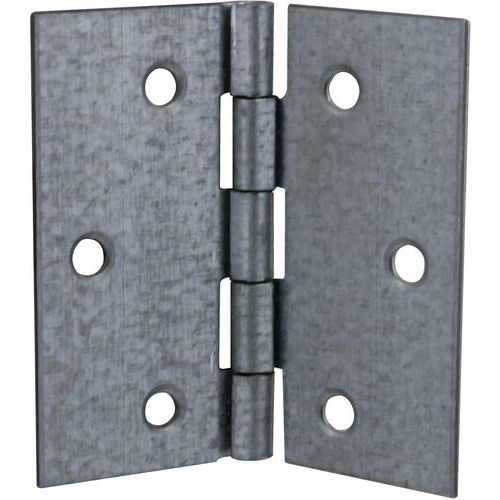Cime - Charnière Carrée 50x50mm Acier Zingué - Lot de 2 - Éco-responsable