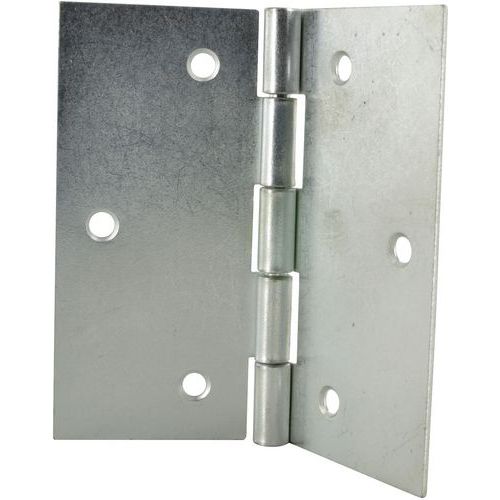Cime - Charnière Carrée Acier Zingué 80mm - 1 Pièce - Éco-responsable et Recyclable