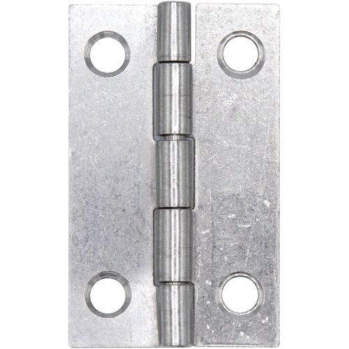 Cime - Charnière Rectangulaire Inox 50x30mm - Lot de 2 Fixations Incluses - Éco-responsable