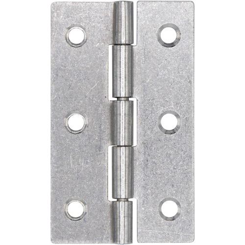 Cime - Charnière Rectangulaire Inox 60x35mm - Fixations Incluses - Éco-responsable