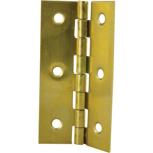 Cime - Charnière Rectangulaire Laiton Poli 80x45mm - 1.2cm Épaisseur - Recyclable