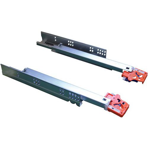 Cime - Coulisse amortisseur pour tiroir bois 500mm - Acier recyclable - Quincaillerie de qualité