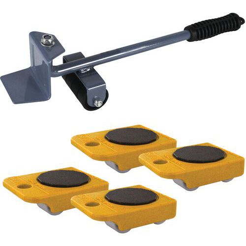 Cime - Ensemble lève meuble 150kg - 4 supports roulants en acier - Idéal pour déplacer vos meubles lourds