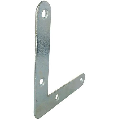 Cime - Équerre à plat bout rond 100x100x20mm - Acier - Éco-responsable