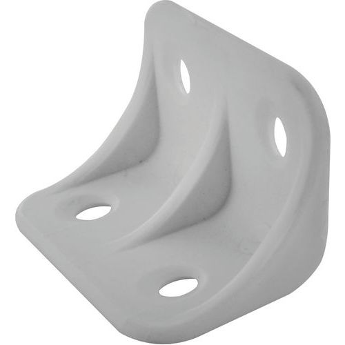Cime - Équerre d'assemblage plastique blanc 24x24x36mm - Quincaillerie résistante