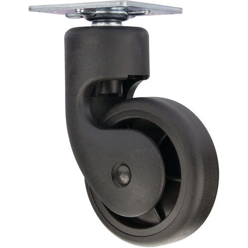 Cime - Roulette Virgule Pivotante Ø75mm Acier - Roue et Roulette Robuste