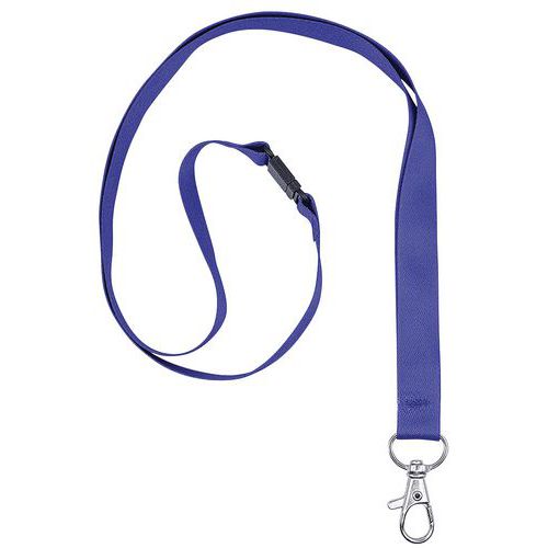 Tour De Cou Recyclé Avec Mousqueton - 44cm X 15 Cm - Bleu