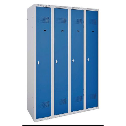 Vestiaire Ind. Pro. Prima Mor. 4 Col. S/socle Gris/ Bleu