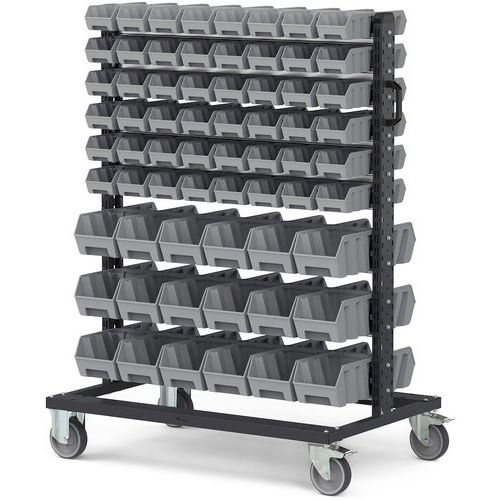 Fami - Chariot Picking box Air - 1067x668x1357 mm - Gris - 132 bacs - Charge 300 kg - Lean Management
