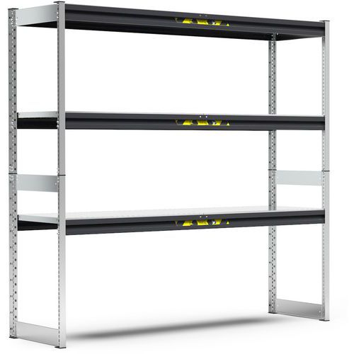 Fami - Rack Grande Portée Industriel - 2065x521x2016mm - Galvanisé - 3 Tablettes Acier 250kg/tablette - Montage Facile