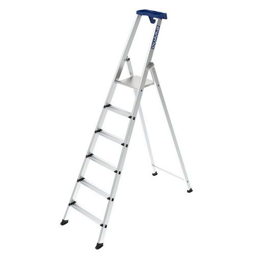 Duarib - Escabeau PRO54 6 marches Aluminium - Hauteur d'accès 3.35m - Charge max 150kg - Robuste et Sécurisé