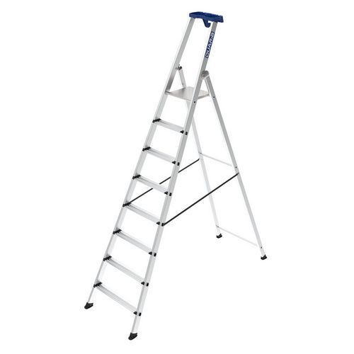 Duarib - Escabeau PRO54 Aluminium 8 marches - Hauteur d'accès 3.8m - Charge max 150kg - Robuste et Sécurisé