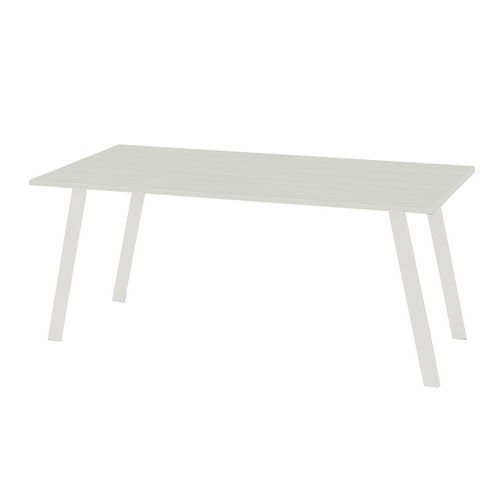 Bureau droit 140x80 cm Gris Clair Blanc ABS - Design Moderne et Fonctionnel