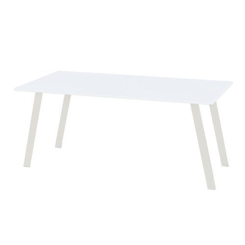 Bureau droit blanc 180 x 80 x 75 cm ABS - Design moderne et spacieux