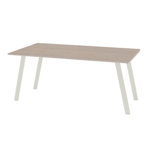 Bureau Droit Chêne et Blanc 140x80x75cm - Design Moderne et Fonctionnel