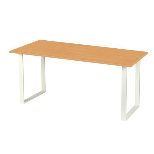 Bureau Square 200 X 80 X 75 Cm Design Droit Hêtre