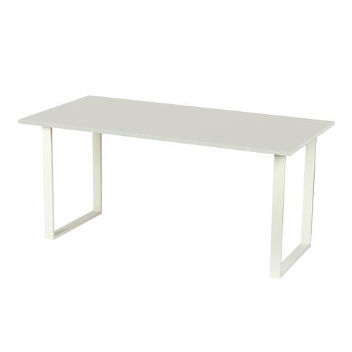 Bureau Square 120 X 80 X 75 Cm Design Droit Gris Clair