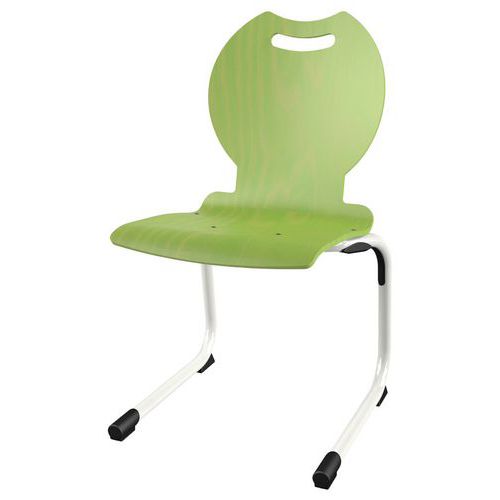 Chaise Galla Ast T6 Coque Bandana Bois Carambole Alu Blanc