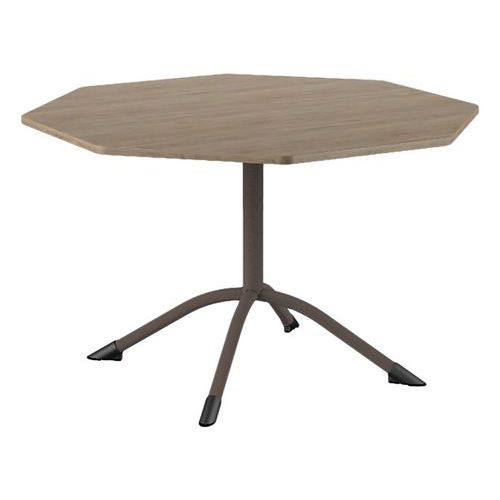 Table Sara Octog Ø120 Fixe T6 Stra Pc Chêne Hongrie Noisette