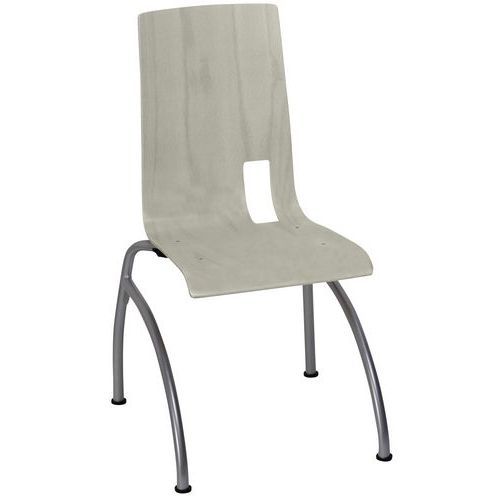 Chaise Colombo 4 Pieds Ast Gris - Gris Argent