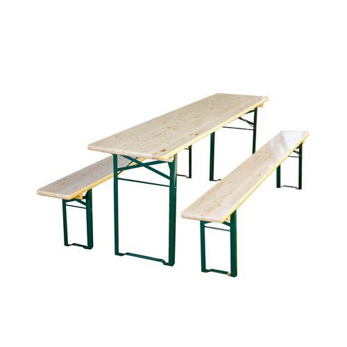 Table-banc de pique-nique Brooklyn 220 cm 6 places - Robuste et pratique pour vos extérieurs
