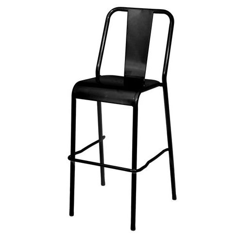 Lot de 2 - Tabouret Haut D'extérieur Arty Noir