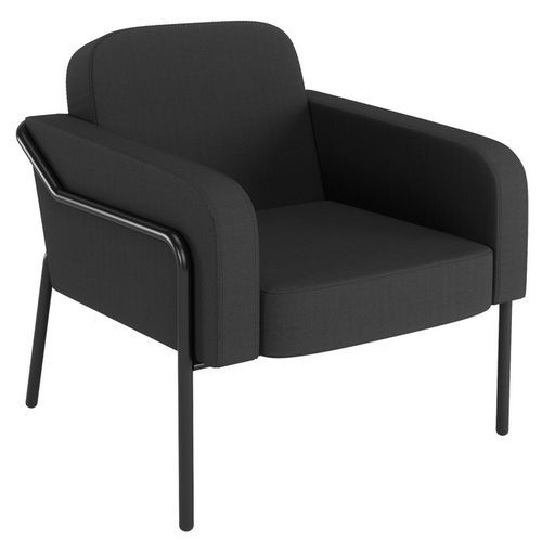 Meet By Paperflow - Fauteuil Medso Extérieur Rond - Taille L Anthracite - Confort & Design