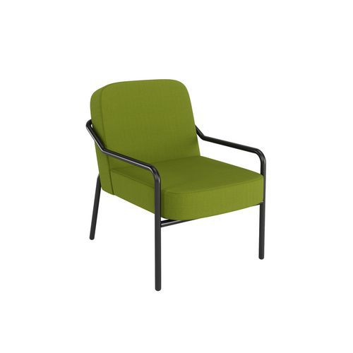 Meet By Paperflow - Fauteuil Medso Rond Extérieur - Taille M Vert - Confort & Design - Idéal Collectivité