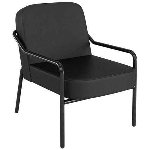 Fauteuil Similicuir Medso Rond - Taille M - Noir