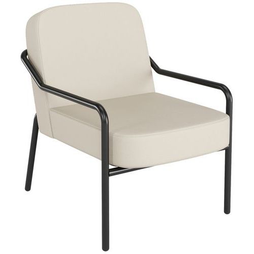 Fauteuil Similicuir Medso Rond - Taille M - Crème