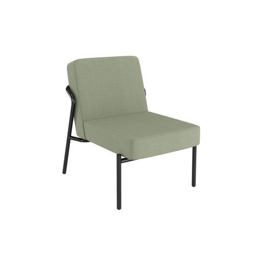 Meet By Paperflow - Fauteuil Medso Classique Intérieur - Vert - 1 Place - Polyester & Acier - 74cm Hauteur