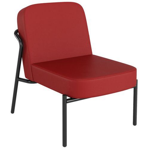 Fauteuil Similicuir Medso Rond - Taille S - Rouge