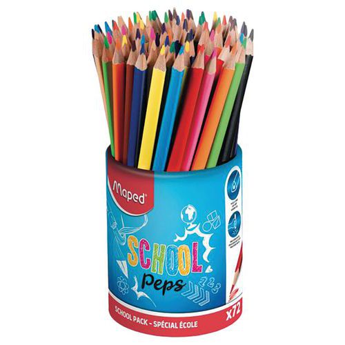 Pot 72 crayons de couleurs en résine Maped 'School Peps' thumbnail image 1