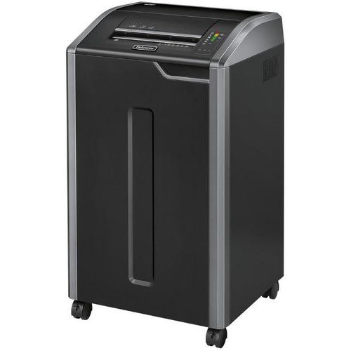 Fellowes - Destructeur de documents 425CI Coupe croisée P4 - Grand bureau (10+ pers.) - Coupe 4mm - 114L - Usage intensif