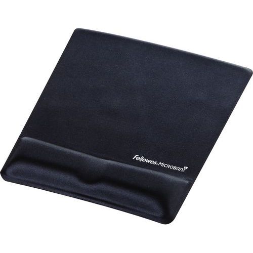 Fellowes - Tapis de souris ergonomique avec repose-poignet - Noir - Mousse - 10% recyclé