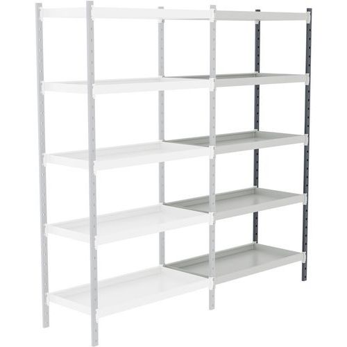 Manorga - Rayonnage de rétention Combi-Flip - 2000x1000x500mm - 5 tablettes - 70kg/tablette - Bidons - Acier - Gris