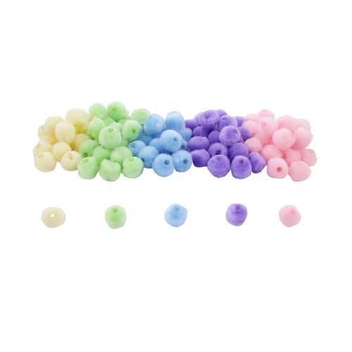 Sachet 100 perles pompons pastel dia 20mm thumbnail image 1