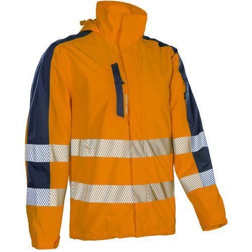 Veste De Pluie Softshell Légère Hotaru - Orange/marine - T.m - Unisexe