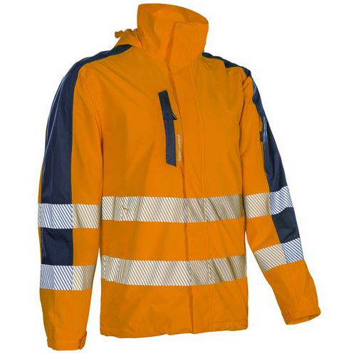 Veste De Pluie Softshell Légère Hotaru - Orange/marine - T.s - Unisexe